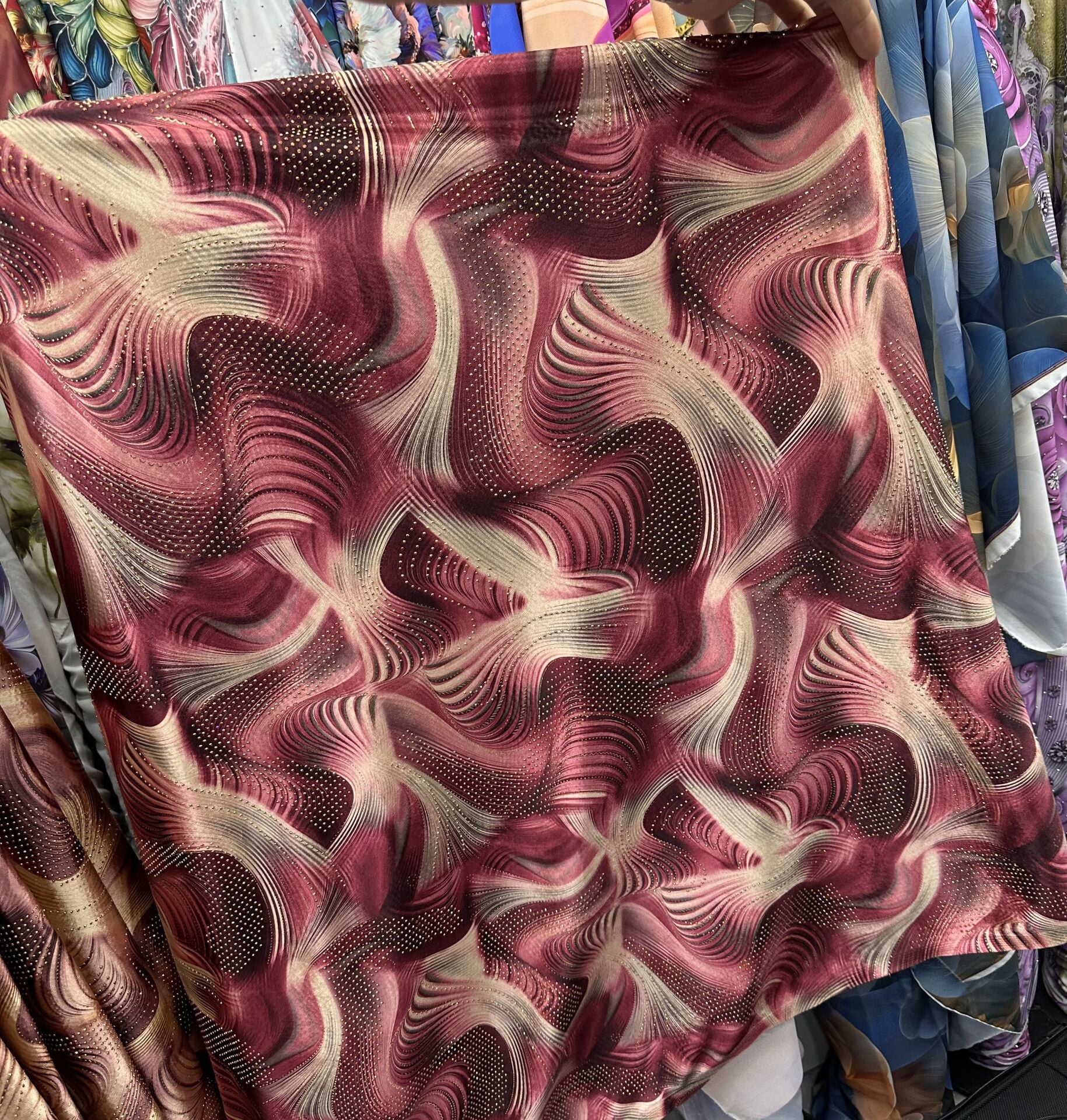 Lüks Kristal Taşlı Kadife